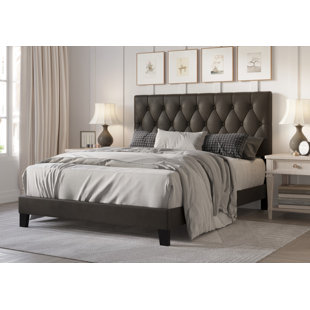 LARK MANOR™ Aleahya Vegan Leather Platform Storage Bed