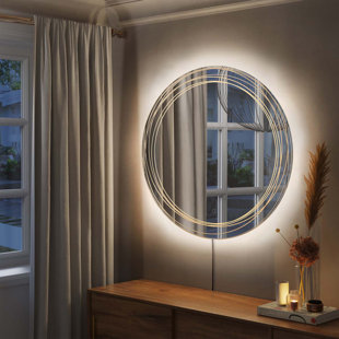 NOVA OF CALIFORNIA Mojave 36" Round Backlit LED Wall Mirror - Chrome
