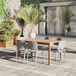 KITSCO Ciaran 6 - Person Rectangular Outdoor Dining Set