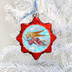 G DEBREKHT Glass Holiday Shaped Ornament