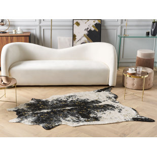 GRACIE OAKS Teppich Fredericka aus Kuhfell in Schwarz