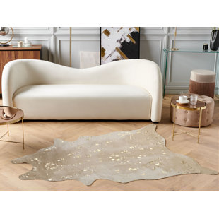 CANORA GREY Adeela Carpet Cowhide Design Beige Rug