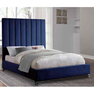 ENVISAGE TRADE Alexo Bed Double Plush Velvet Cream