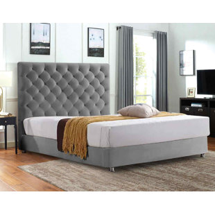 ENVISAGE TRADE Marina Bed Super King Plush Velvet Black