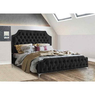 ENVISAGE TRADE Gaia Bed Double Plush Velvet Blue