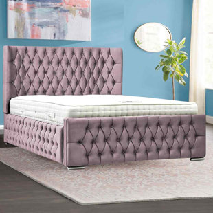 ENVISAGE TRADE Domani Bed King Plush Velvet Pink