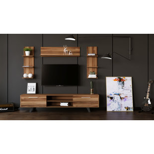 HOMEAGLOBE TV Stand for TVs up to 78"