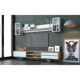 HOMEAGLOBE TV Stand for TVs up to 78"