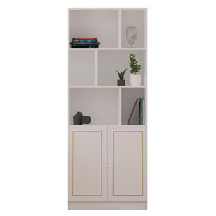 HOMEAGLOBE 180cm H x 70cm W Standard Bookcase