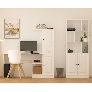 HOMEAGLOBE 2 Rectangle Writing Desk Office Set