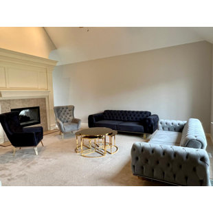 ZELLANO 4 - Piece Velvet Living Room Set