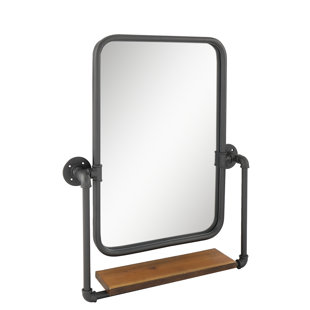 WILLISTON FORGE Ameet Metal Rectangle Wall Mirror