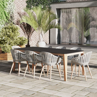 INTERNATIONAL HOME MIAMI Square 8 - Person Outdoor Dining Set
