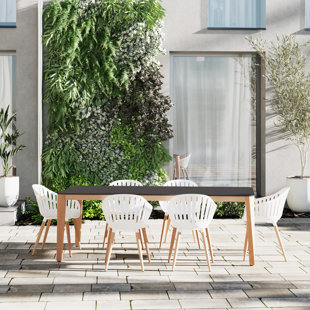 INTERNATIONAL HOME MIAMI Square 6 - Person Outdoor Dining Set