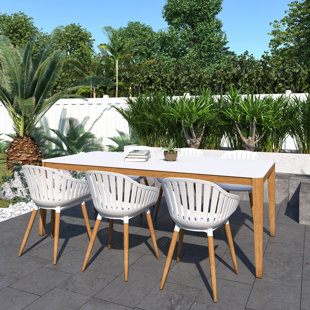 INTERNATIONAL HOME MIAMI 6 - Person Square Outdoor Dining Set