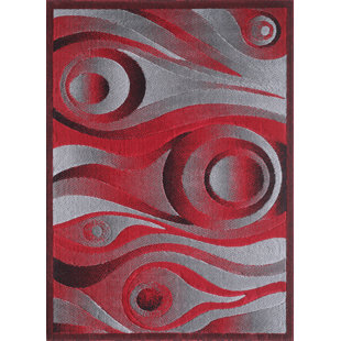 JENIN HOME FURNISHING Performance Red Rug