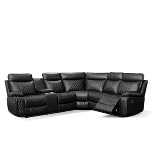 BELLA ESPRIT 3 - Piece Vegan Leather Reclining Sectional