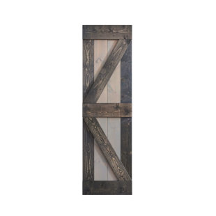 COAST SEQUOIA 84'' Solid Wood Paneled Painted without Installation Hardware Kit Barn Door