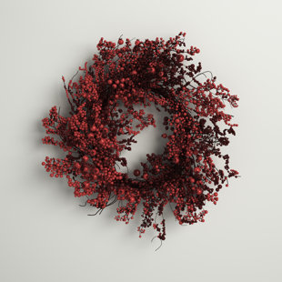 THREE POSTS™ Faux Berry Foam 22'' Wreath