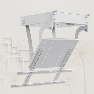 FRONG White Tilt Ceiling Mount for Greater than 50" LED Screens Holds up to 150 lbs