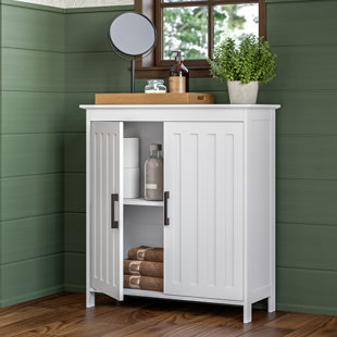 RIVERRIDGE HOME RiverRidge Monroe Two-Door Bathroom and Laundry Storage Cabinet with Adjustable Shelves - White
