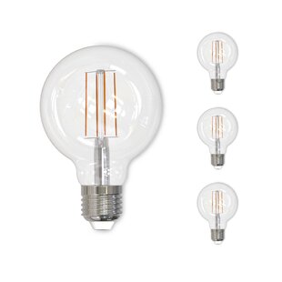 BULBRITE INDUSTRIES 8.5 Watt Dimmable Clear Filament G25 Medium (E26) LED Bulb (Set of 4)