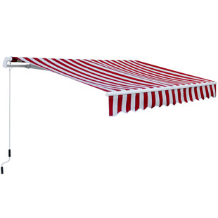 LIFEASE 11' W x 8.1' D Slope Window Awning in Burgundy