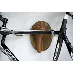 THE IRON ROOTS DESIGNS Wood Wall Mounted Adjustable Bike Rack