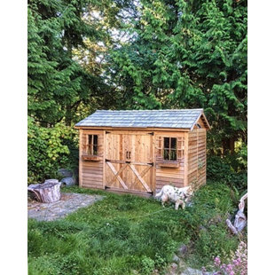 CEDARSHED Longhouse 12 ft. W x 6 ft. D Western Red Cedar Wood Storage Shed