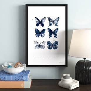 THREE POSTS™ TEEN " Six Inky Butterflies Blue "
