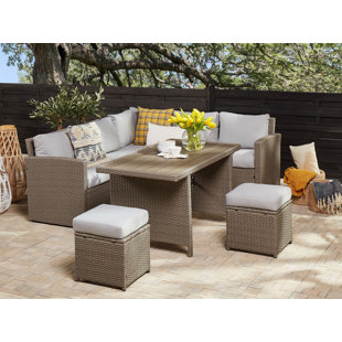 ROSALIND WHEELER 5-Sitzer Lounge-Set Anuar mit Polster
