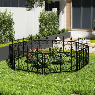 MOONQUAKE 24'' H x 24'' W Black Metal Fencing