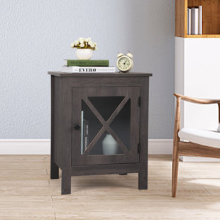 TOBBI_TOYS Nightstand in Gray (Set of 2)