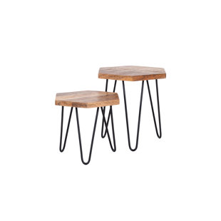 BYLIVING 2 Piece Nest of Tables