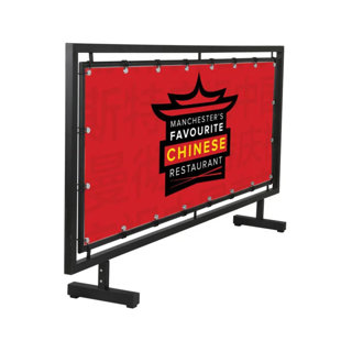 MT DISPLAYS Street Barrier Crowd Control Security Sign Holder