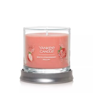 YANKEE CANDLE Signature White Strawberry Bellini Scented Tumbler Candle