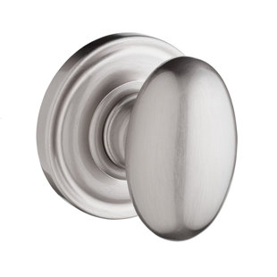 BALDWIN Ellipse Single Dummy Door Knob with Traditional Round Rose
