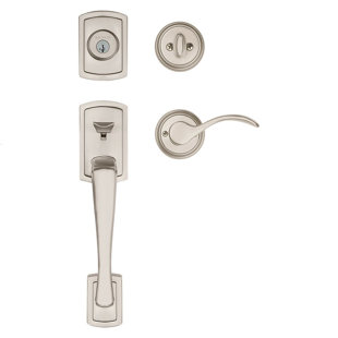 BALDWIN Prestige Nautica Handleset with Deadbolt and Tobin Door Lever and Rosette