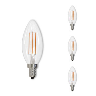 BULBRITE INDUSTRIES 40 Watt Equivalent E12 Dimmable LED Candle Light Bulb (Set of 4)