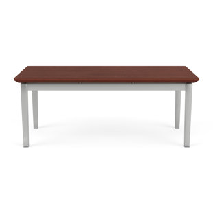 LESRO Amherst Steel Waiting Reception Coffee Table Metal Frame 20x40" High Pressure Laminate Top