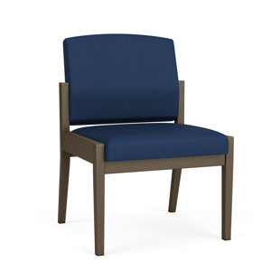 LESRO Amherst Steel Waiting Reception Armless Guest Chair Metal Frame