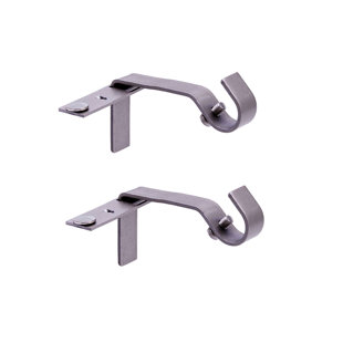 Kenney Fast Fit No Measure 5/8" Diameter Curtain Rod Brackets (Set of 2)