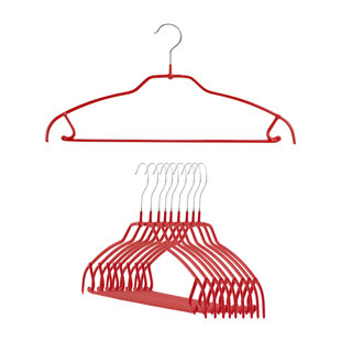 MAWA Metal Non-Slip Standard Hanger for Dress/Shirt/Sweater (Set of 10)