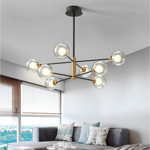 LAKIQ 8 - Light Sputnik Modern Linear Chandelier