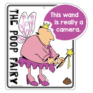 IMAGINE THIS COMPANY This Wand is a Camera Phil the Poop Fairy Garden Sign