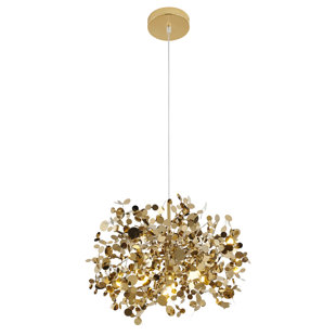 EVERLY QUINN 3 - Light Gold Confetti Chandelier