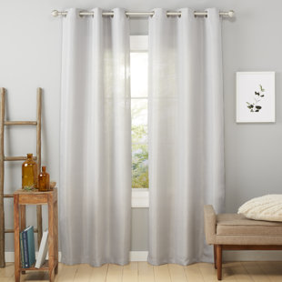 AMALGAMATED TEXTILES Ladner Light Filtering Grommet Top Curtain Panel Pair (Set of 2)