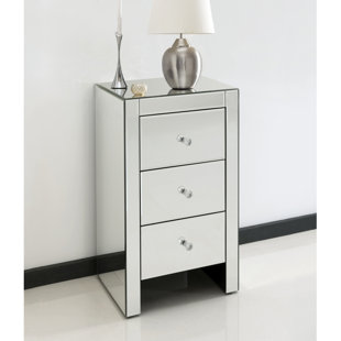 HOMES DIRECT 365 Glass Bedside Table