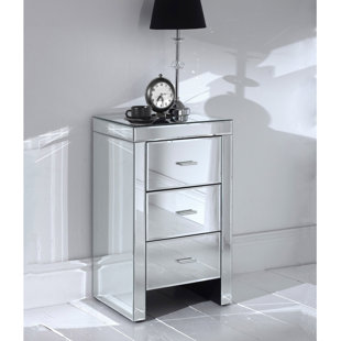 HOMES DIRECT 365 Glass Bedside Table