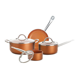 CULINARY EDGE 7 - Piece Copper Cookware Set (Set of 7)